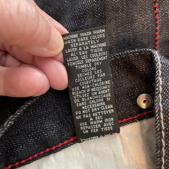 Parish Nation E 506 Baggy Jean Denim Shorts Men's 44 Red Button Fly Relaxed Fit - Picture 5 of 13